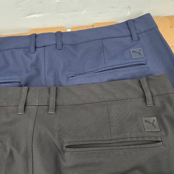 Puma Performance Golf Pants Mens Blue Black  Fitness Lightweight Sz 36x 29.5 3of - Picture 4 of 13